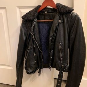 Free People Faux Leather Moto Jacket